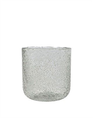 Lysestage - Snow - Klar - 16 cm.